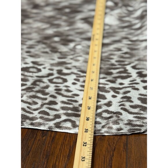 Chicos Travelers Collection Womens White Brown Tunic Slinky Size 2 Animal Print - Picture 8 of 9